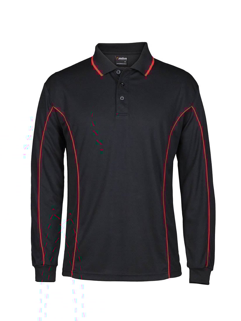 Podium Long Sleeve Piping Polo