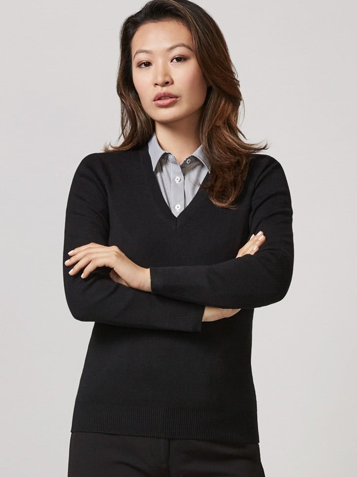 Ladies V-Neck Pullover