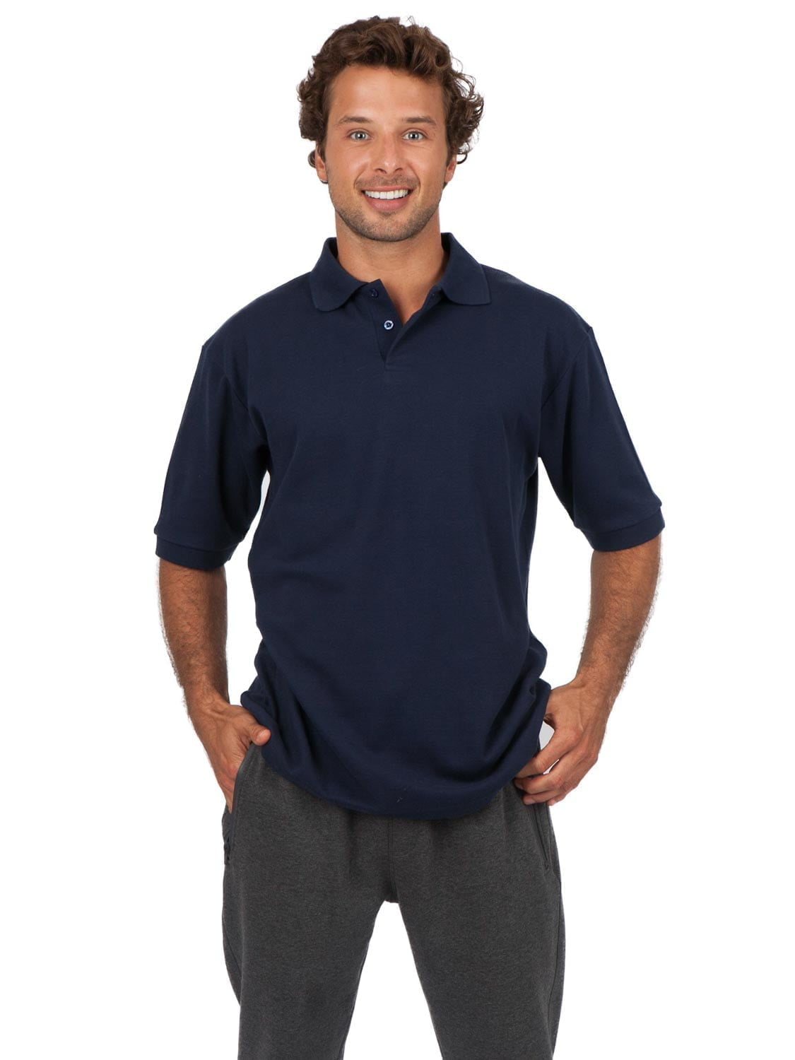 Mens 100% Cotton Pique Knit Polo