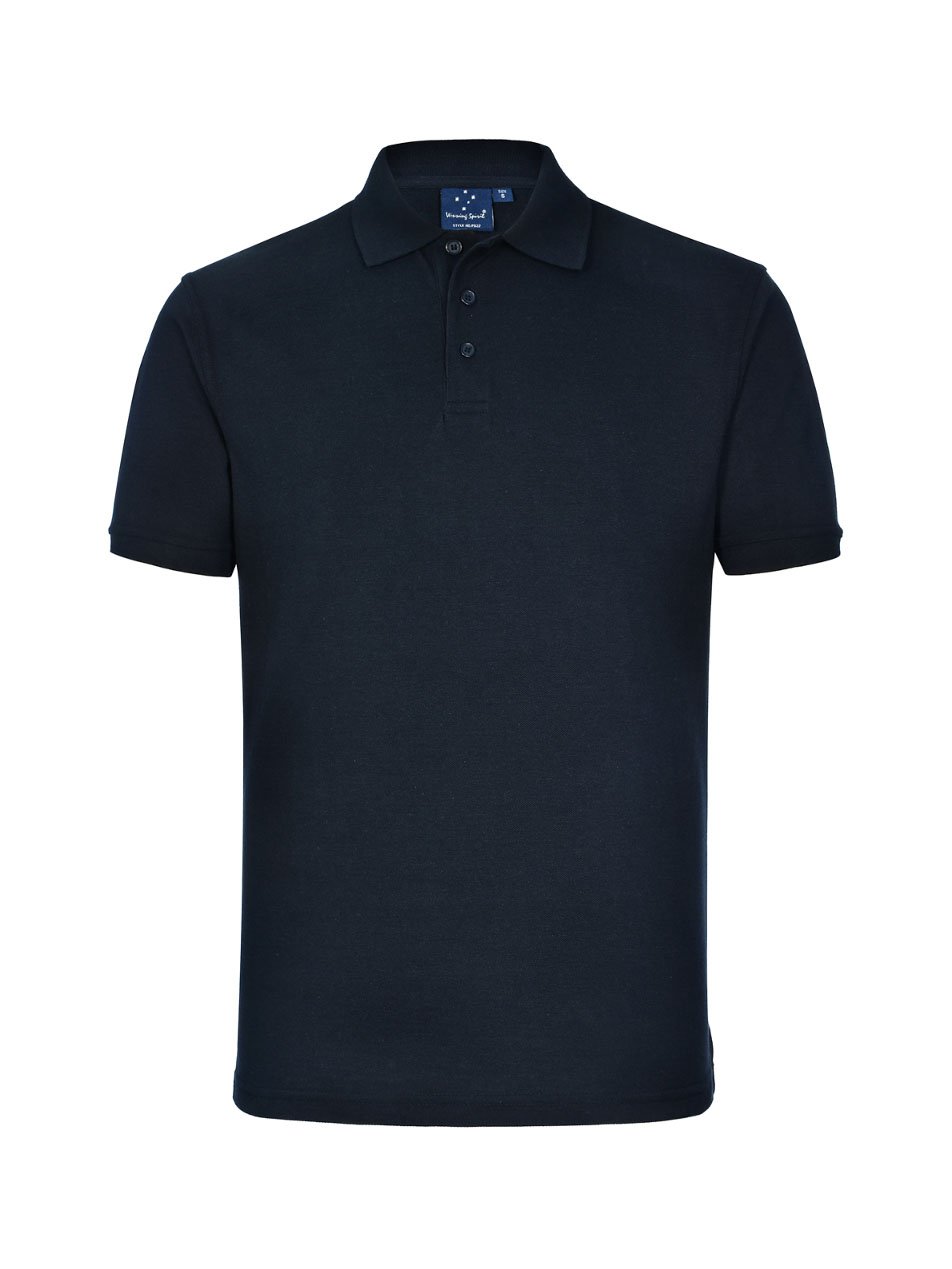 Mens Tight Pique Knit Short Sleeve Polo