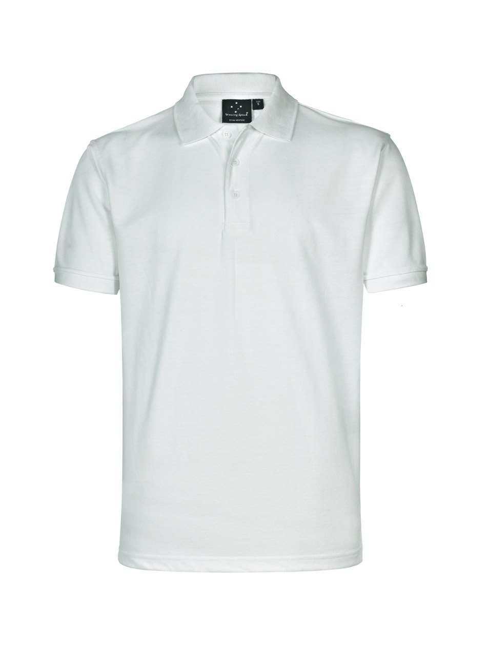 Mens Tight Pique Knit Short Sleeve Polo