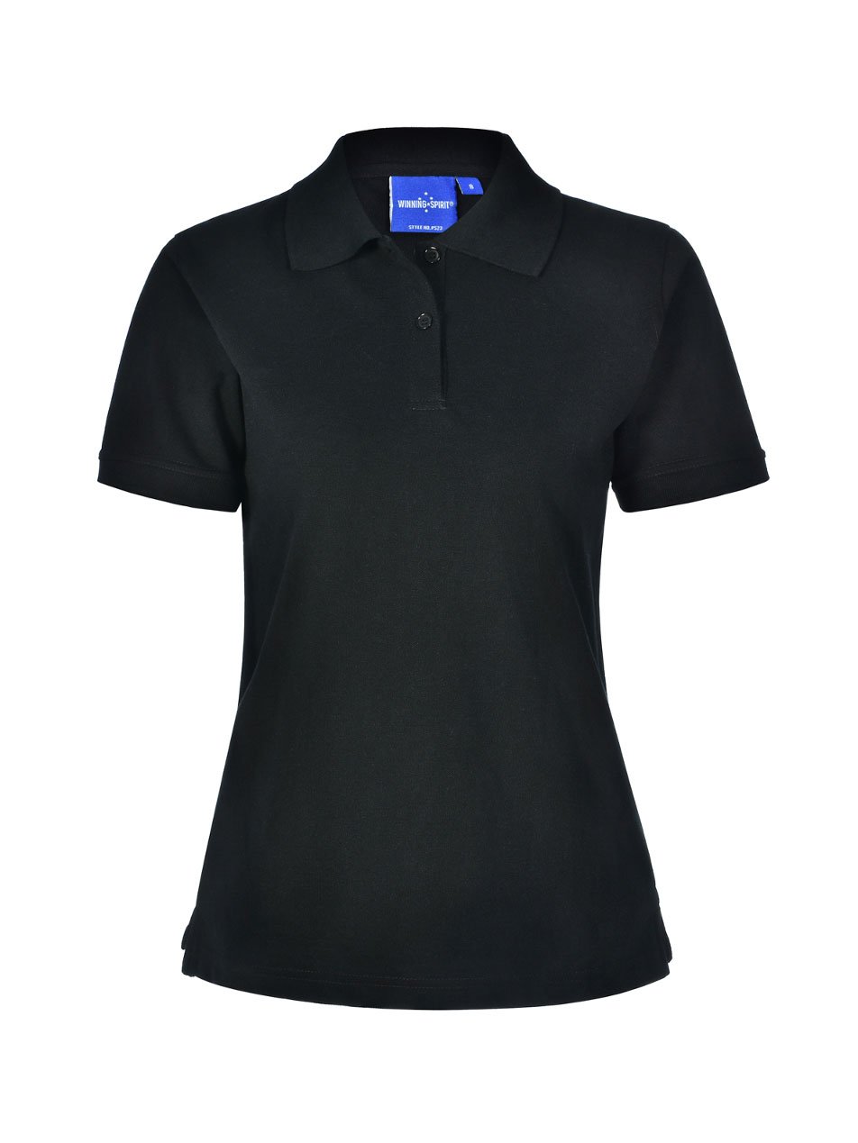 Ladies Tight Pique Knit Short Sleeve Polo