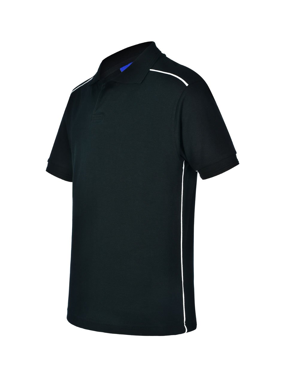 Mens Cambridge Cotton Contrast Piping Short Sleeve Polo