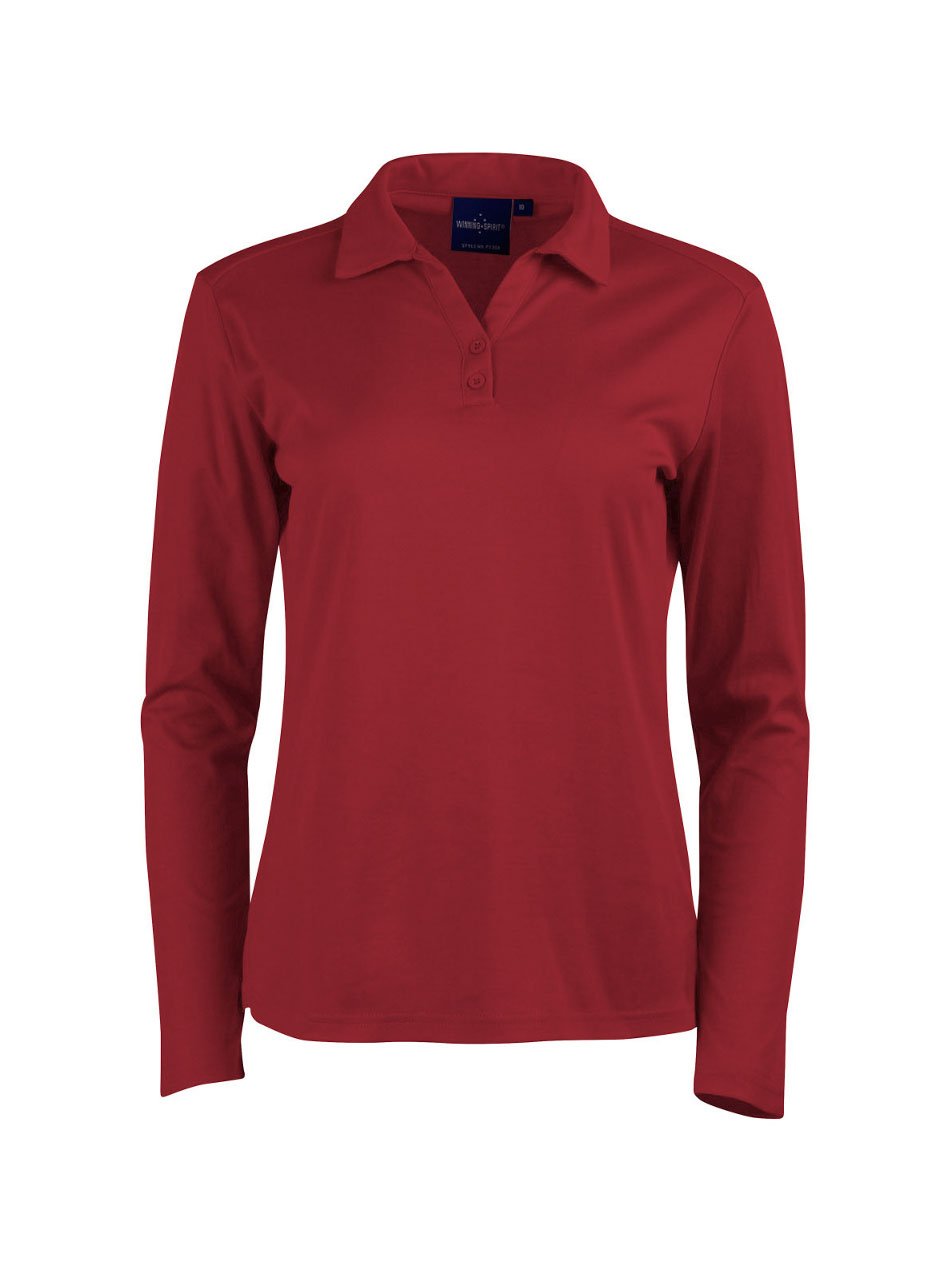 Ladies Victory Plus TrueDry Long Sleeve Polo