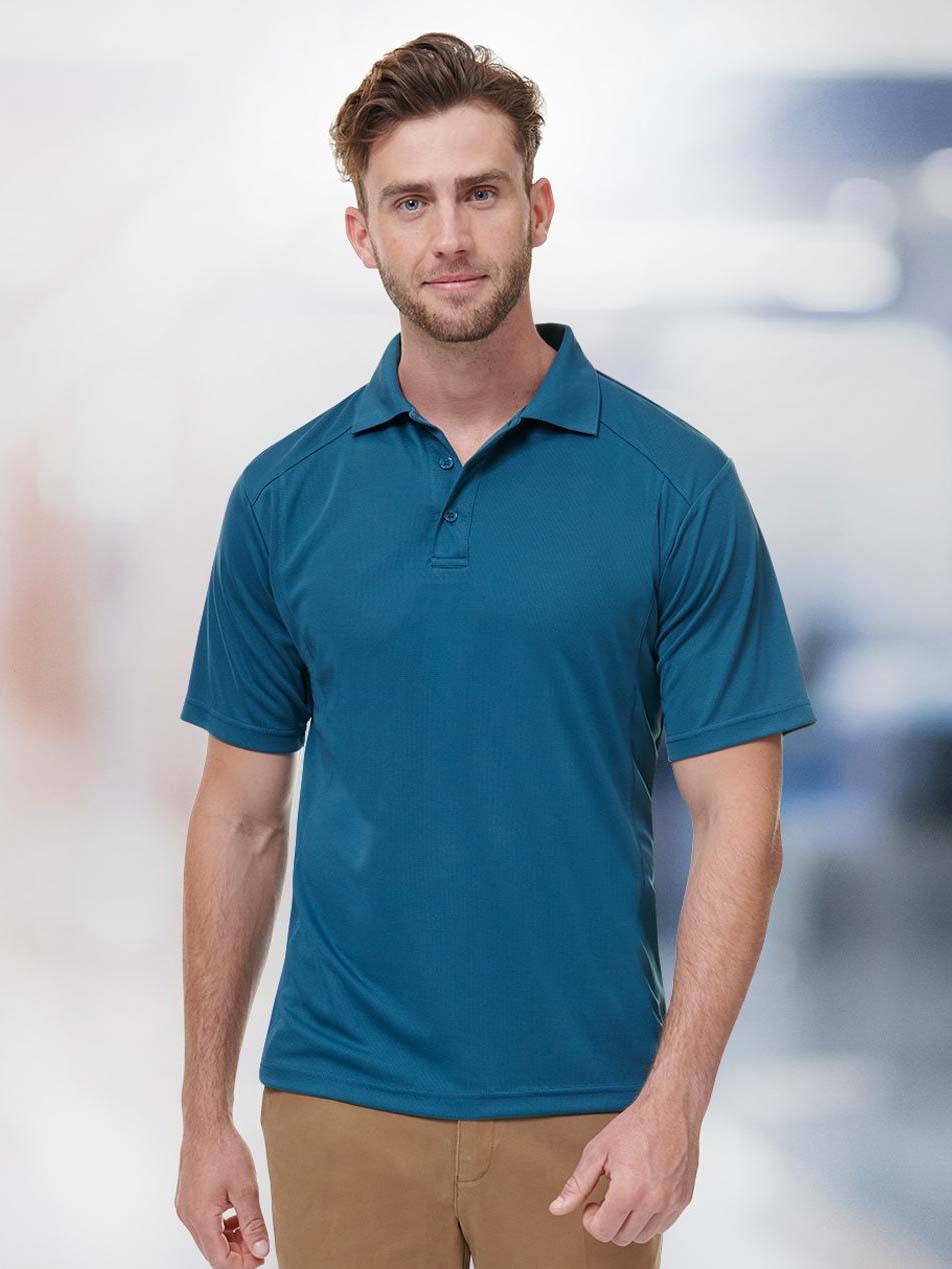 Mens Bamboo Charcoal Eco Fabric Short Sleeve Polo