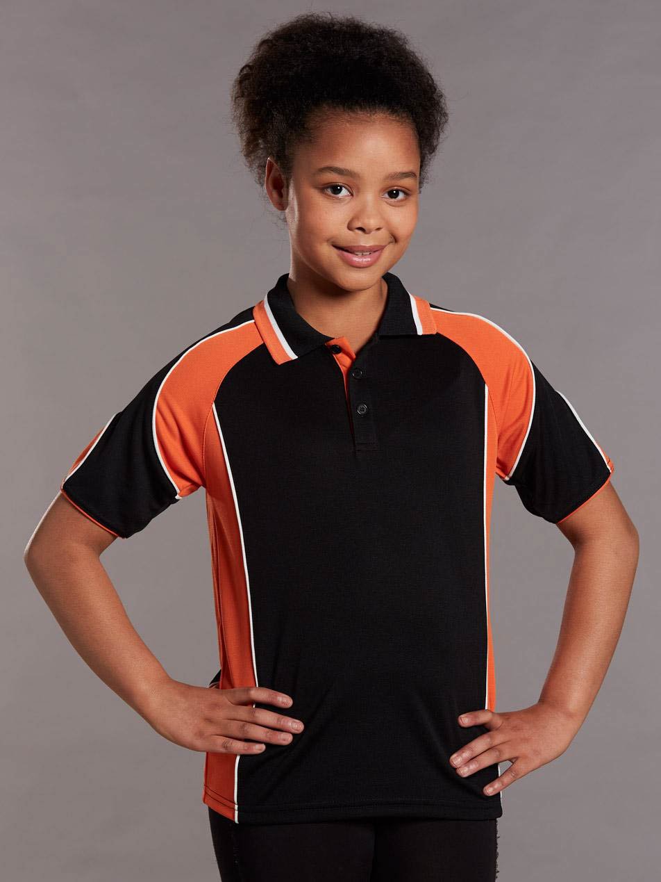 Kids Alliance CoolDry Tri-Colour Contrast Polo with Sleeve Panels