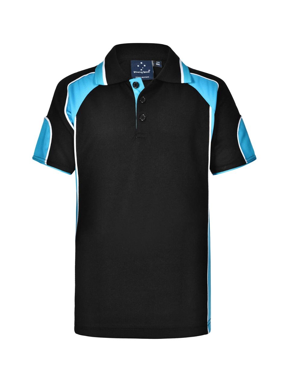 Kids Alliance CoolDry Tri-Colour Contrast Polo with Sleeve Panels