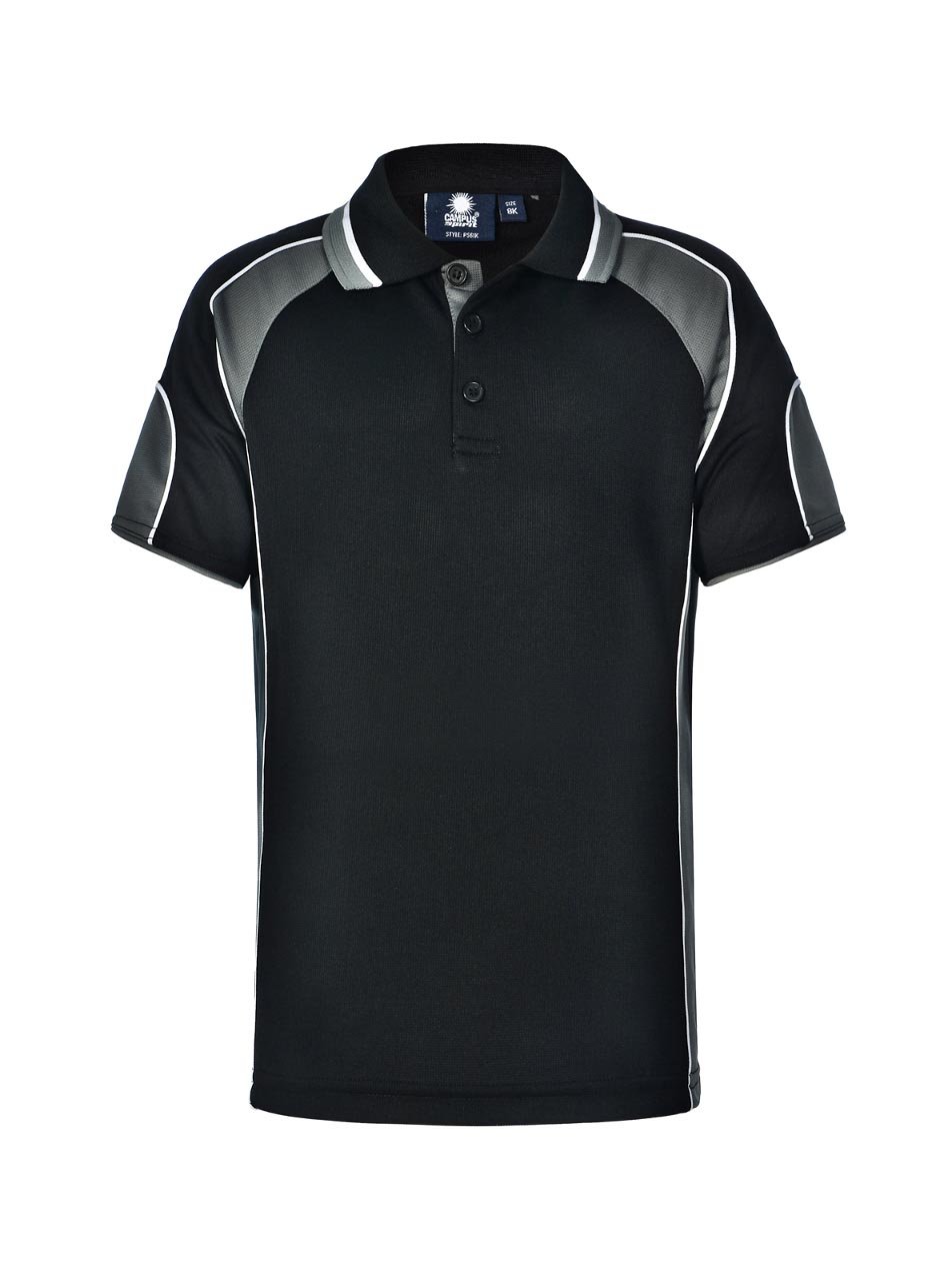 Kids Alliance CoolDry Tri-Colour Contrast Polo with Sleeve Panels