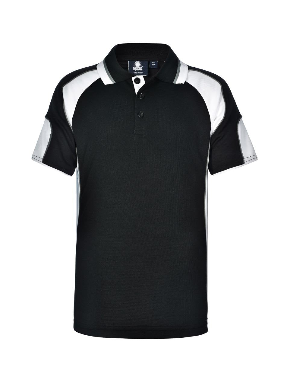 Kids Alliance CoolDry Tri-Colour Contrast Polo with Sleeve Panels