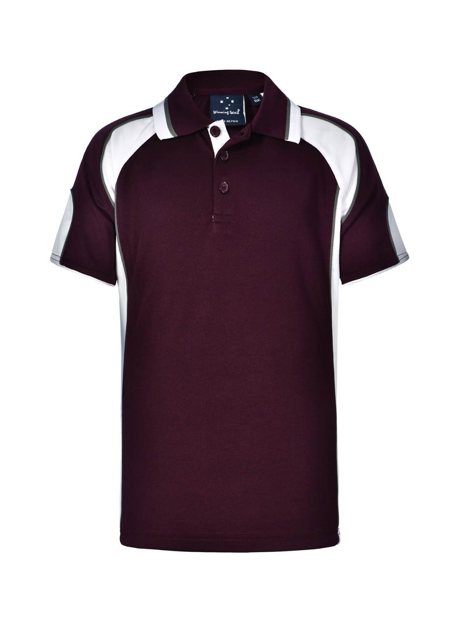 Kids Alliance CoolDry Tri-Colour Contrast Polo with Sleeve Panels
