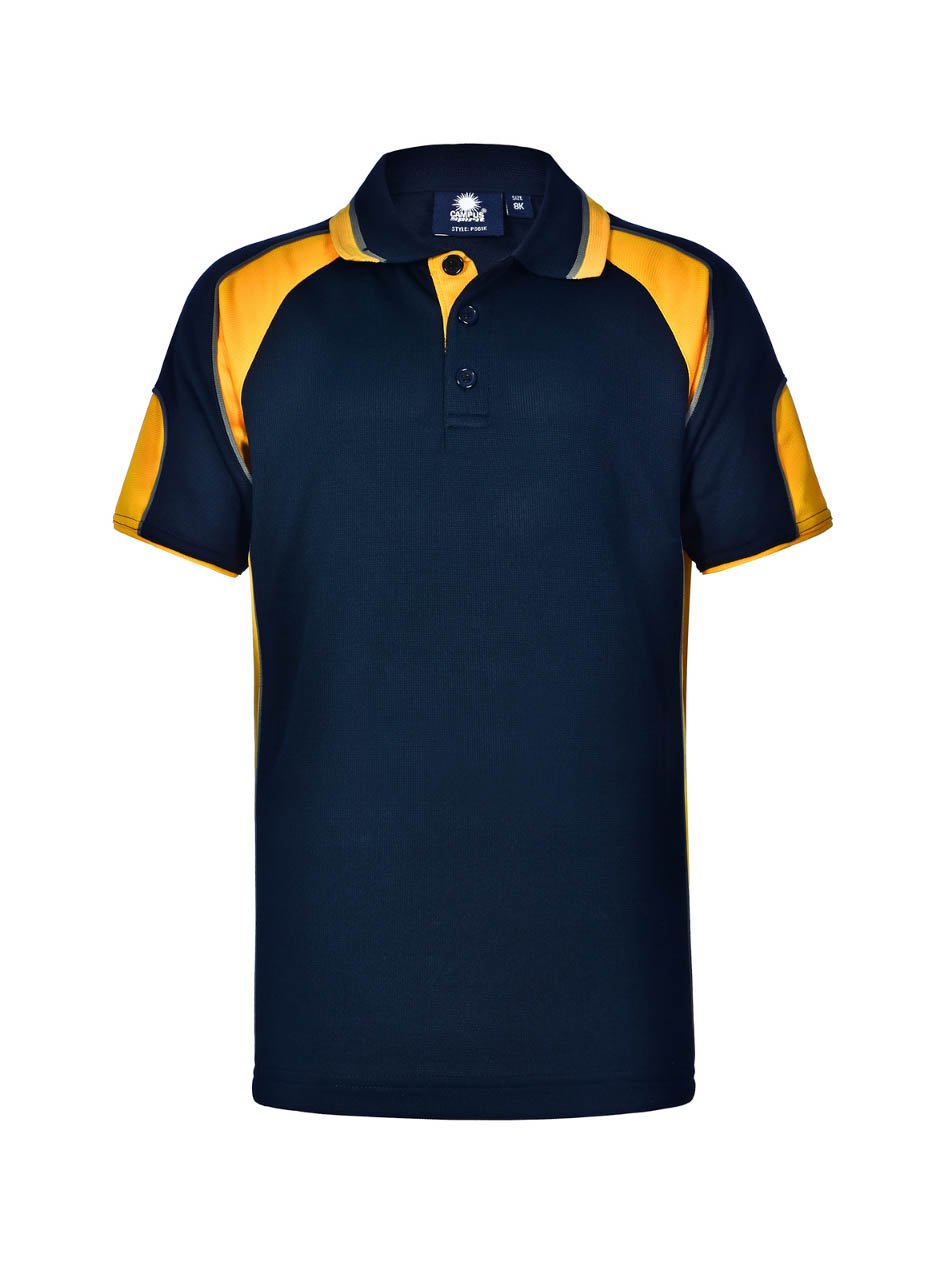 Kids Alliance CoolDry Tri-Colour Contrast Polo with Sleeve Panels