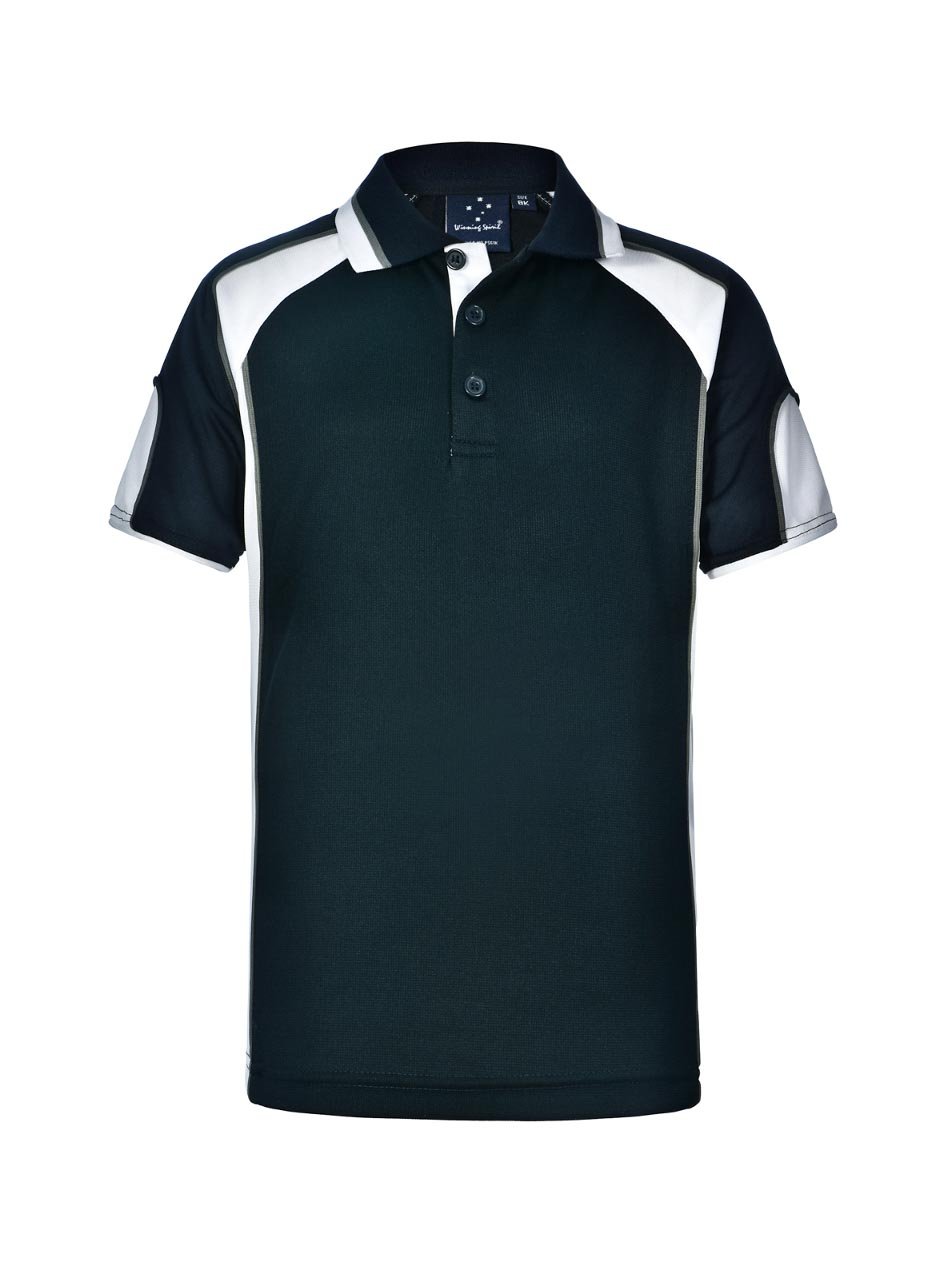 Kids Alliance CoolDry Tri-Colour Contrast Polo with Sleeve Panels