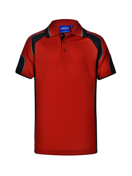 Kids Alliance CoolDry Tri-Colour Contrast Polo with Sleeve Panels