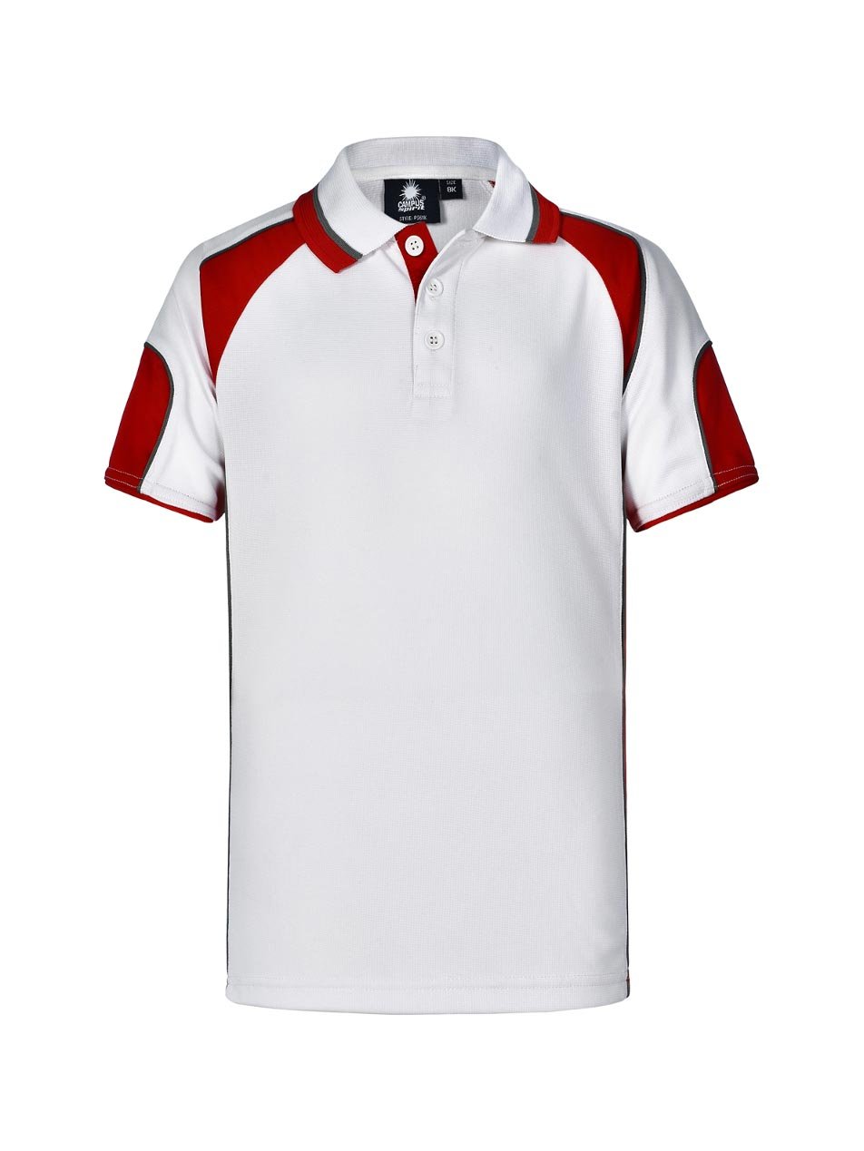 Kids Alliance CoolDry Tri-Colour Contrast Polo with Sleeve Panels