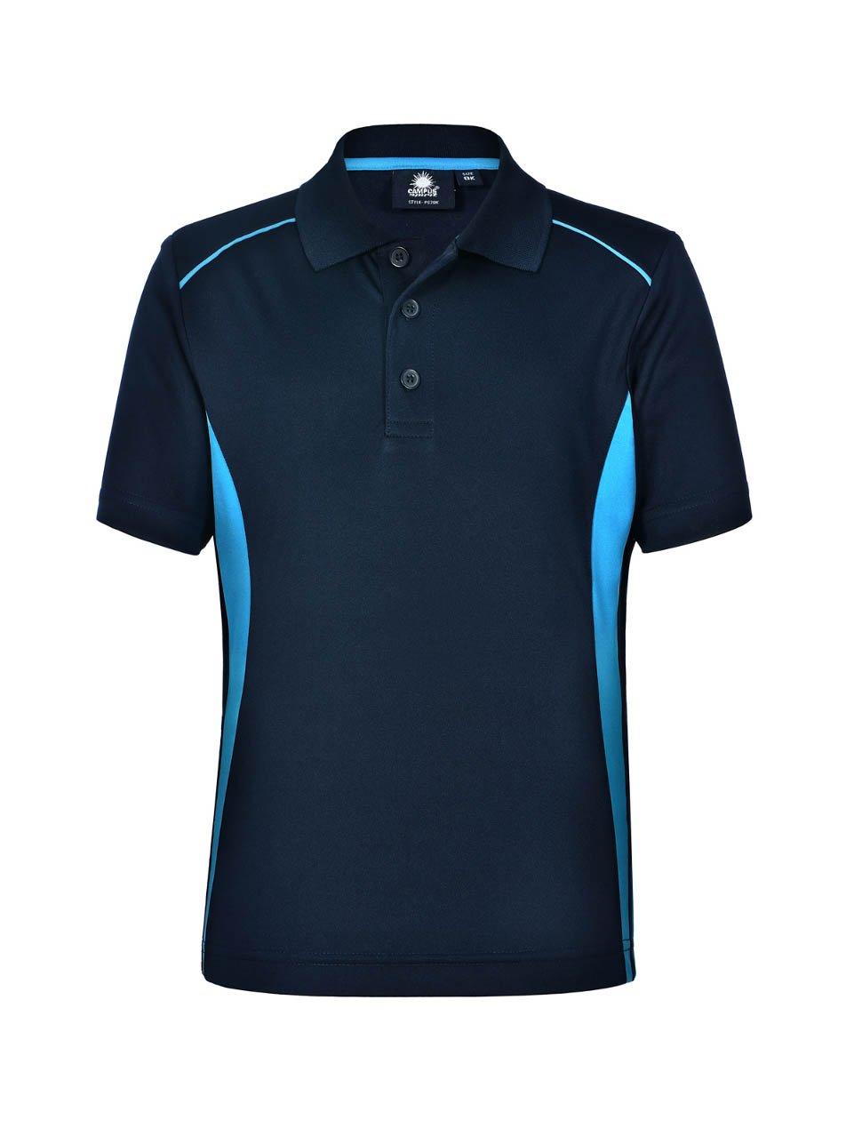 Kids Pursuit CoolDry Contrast Short Sleeve Polo