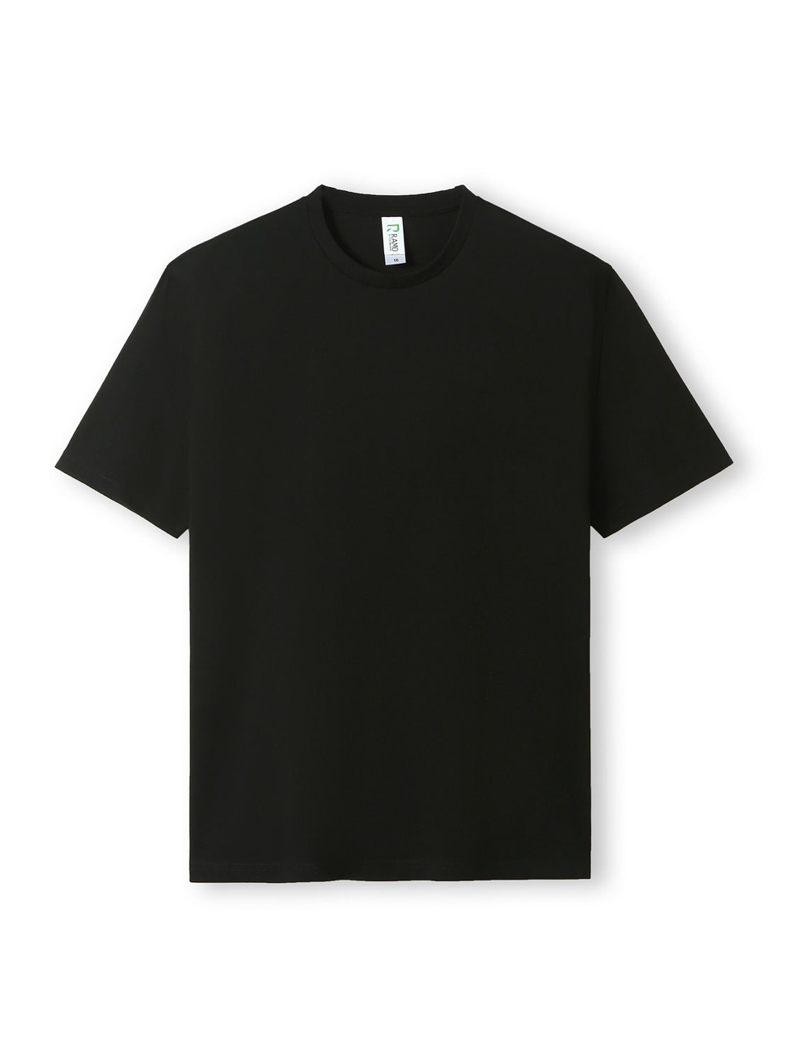 Ramo - Kids black short-sleeve t-shirt with a crew neck.
