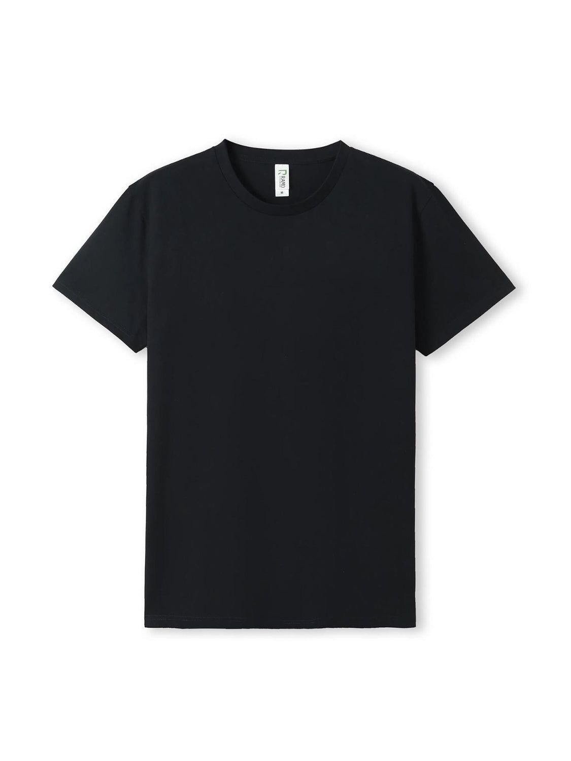 Ramo - Mens black short-sleeve t-shirt with a crew neck.