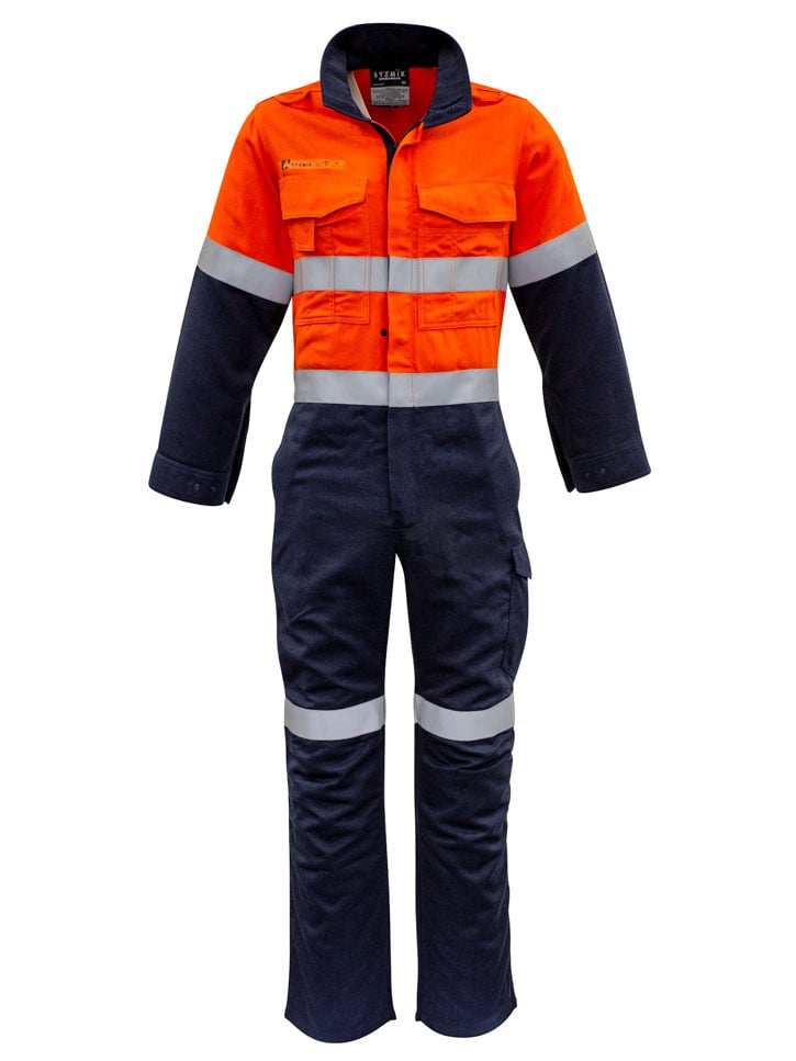 Mens Orange Flame HRC 2 Hoop Taped Spliced Overall