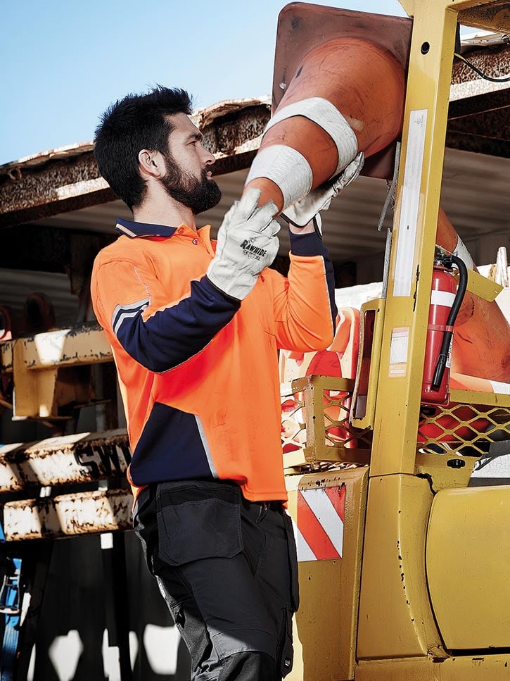Mens Hi Vis Squad Long Sleeve Polo