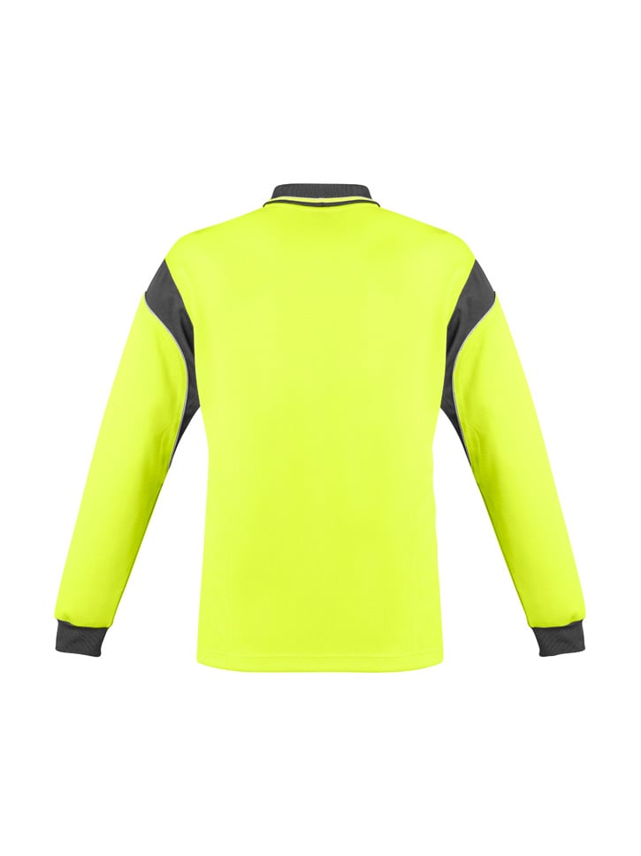 Mens Hi Vis Aztec Long Sleeve Polo