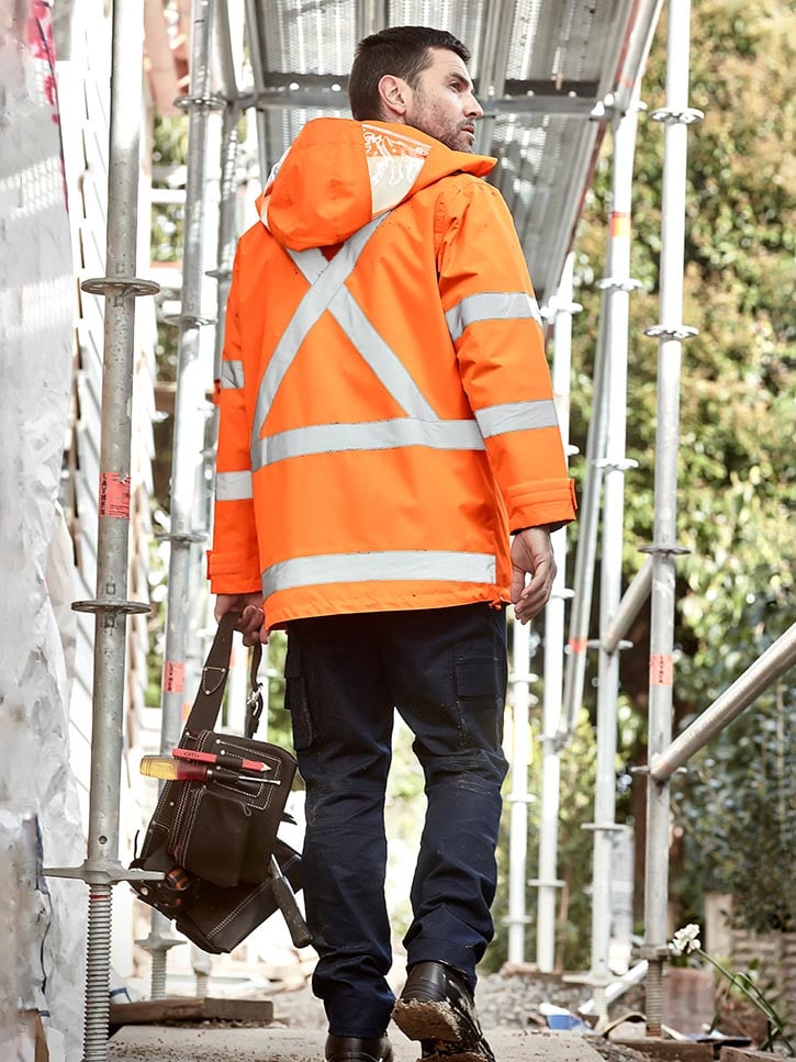 Mens Hi Vis X Back Taped 4 in 1 Waterproof Jacket