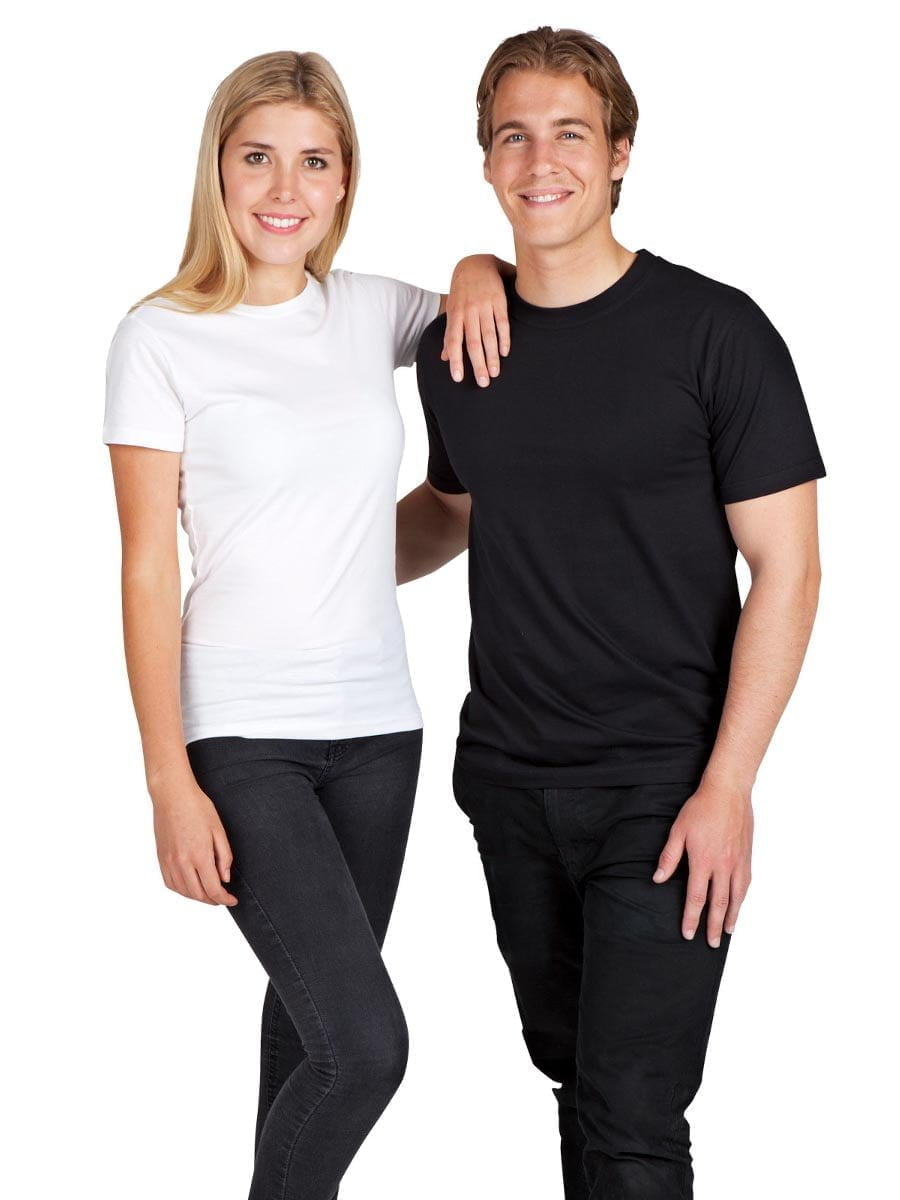 Ramo - Unisex modern fit tee in white and black.