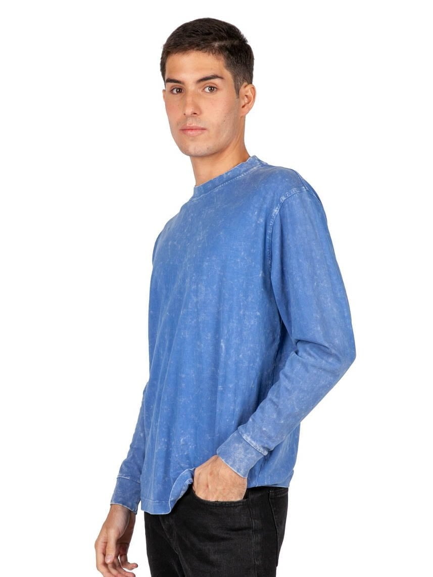 Mens Stone Wash Long Sleeve Tee