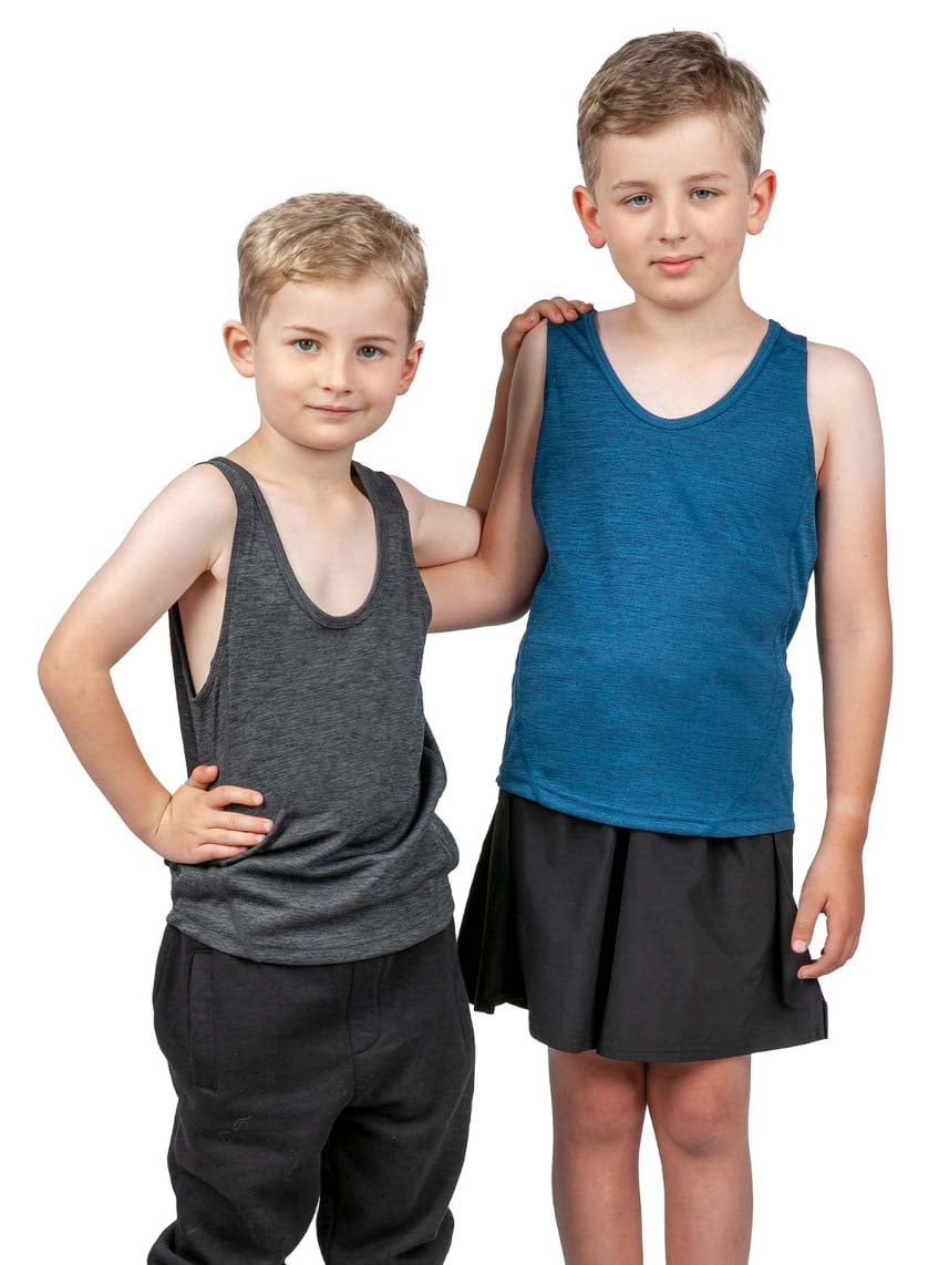 Kids Challenger 100% Polyester Singlet