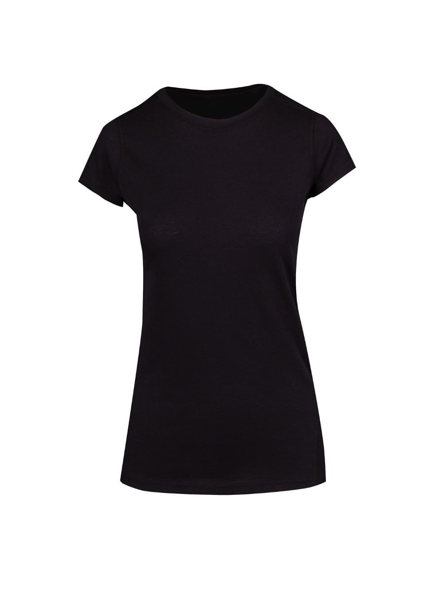 Ramo - Ladies black short-sleeved athletic t-shirt.