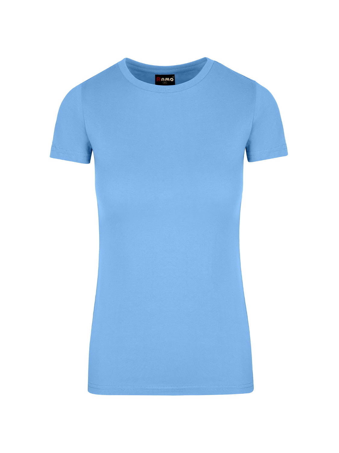Ramo - Ladies light blue short-sleeved t-shirt with a crew neck.