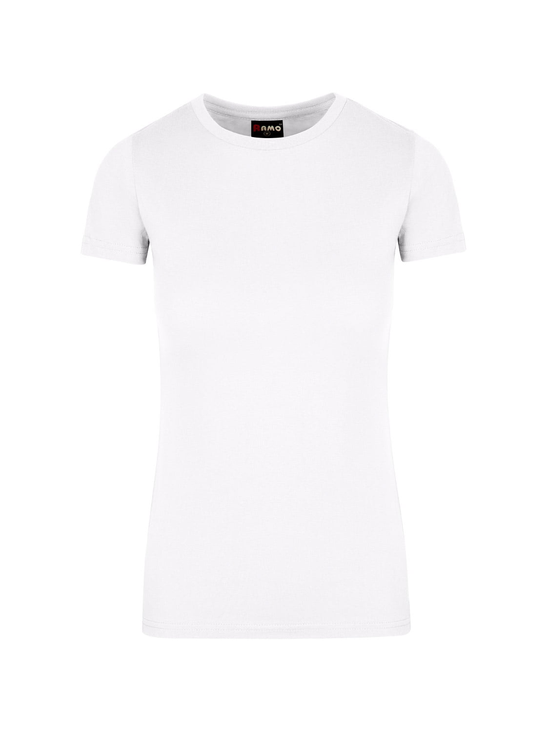Ramo - Ladies white short-sleeved t-shirt with a crew neck.