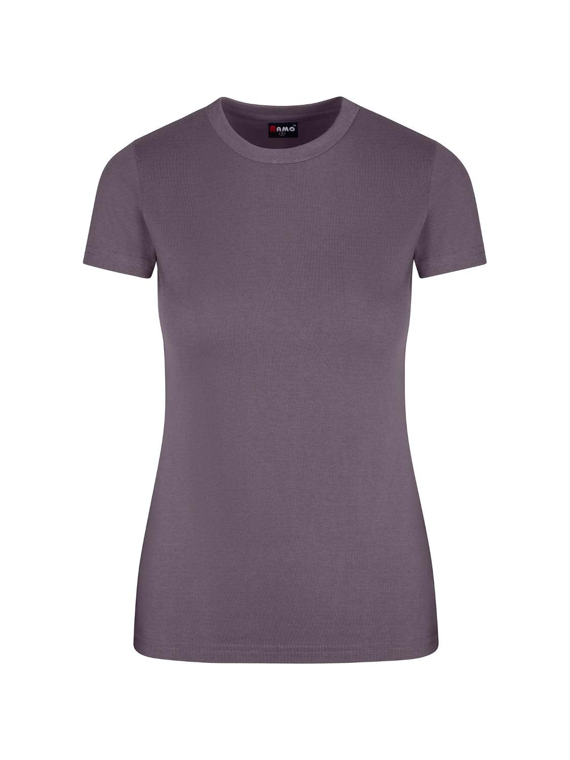 Ramo - Ladies slim fit short-sleeve t-shirt in a muted purple color.
