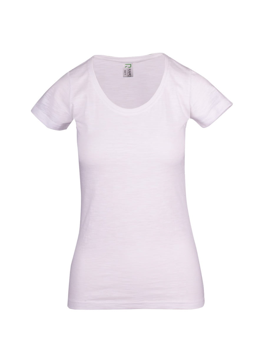 Ladies Raw Cotton Wave Tee