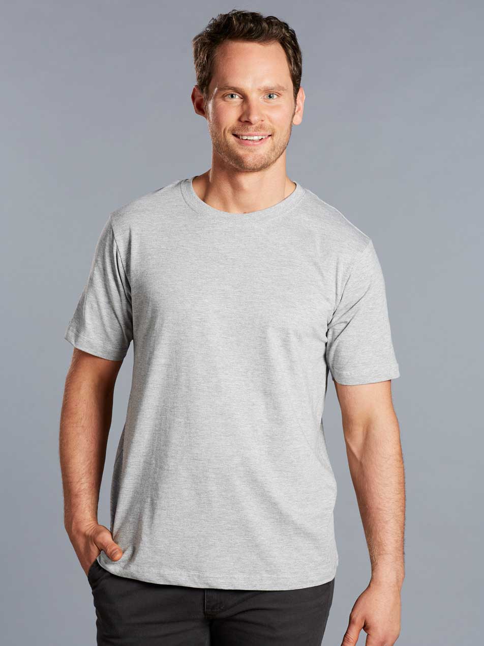 Mens Savvy 100% Cotton Semi-Fitted Short Sleeve Tee Shirt