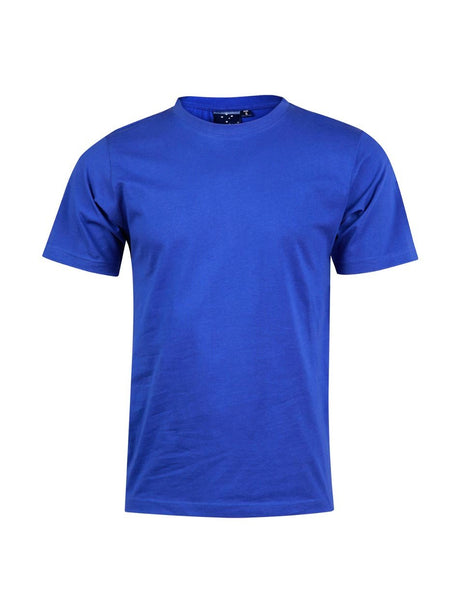 Mens Savvy 100% Cotton Semi-Fitted Short Sleeve Tee Shirt