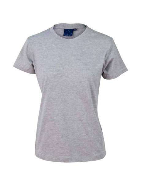 Ladies Savvy 100% Cotton Semi-Fitted Short Sleeve Tee Shirt