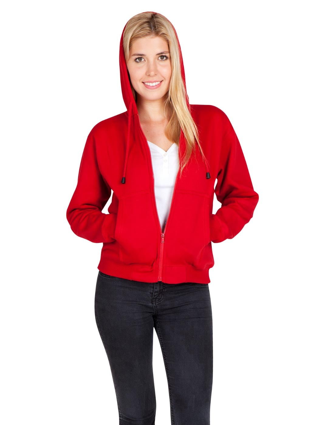Ladies/ Junior Zip Hoodie with Pocket
