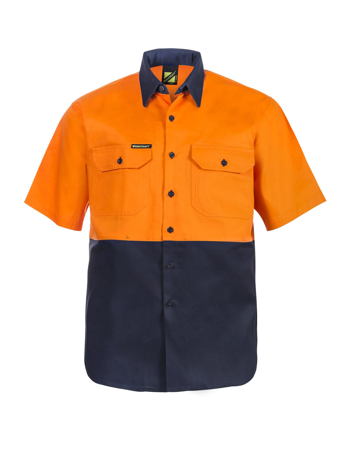 Hi Vis Short Sleeve Cotton Drill Shirt