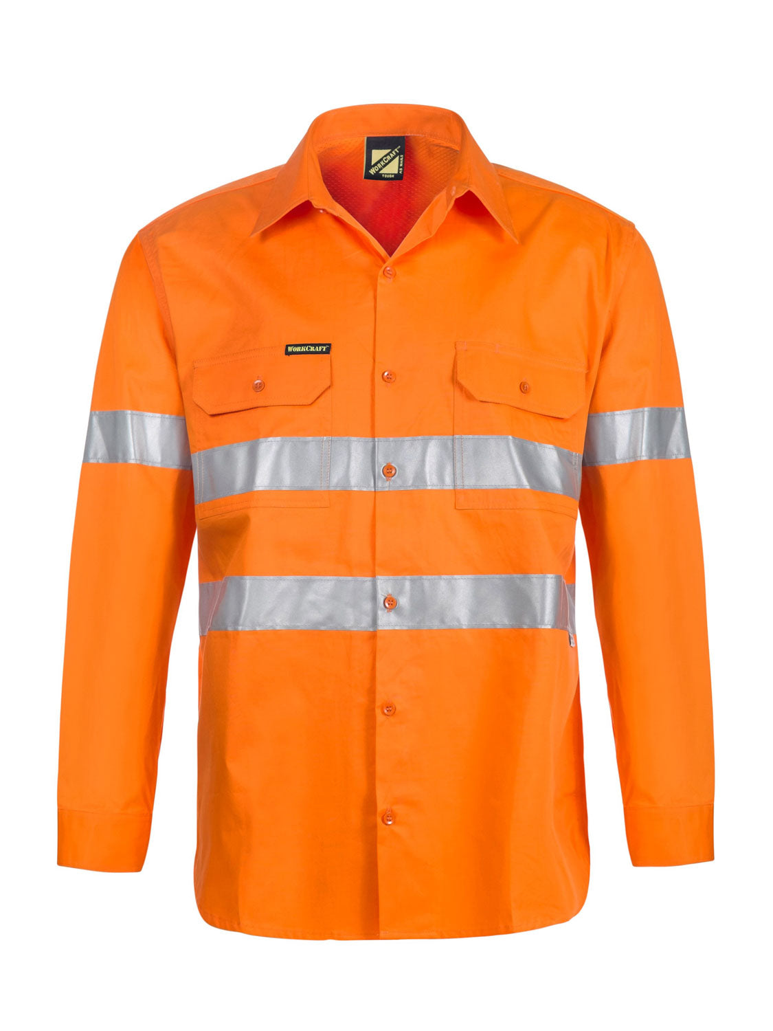Lightweight Hi Vis Long Sleeve Vented Cotton Drill Reflective Shirt