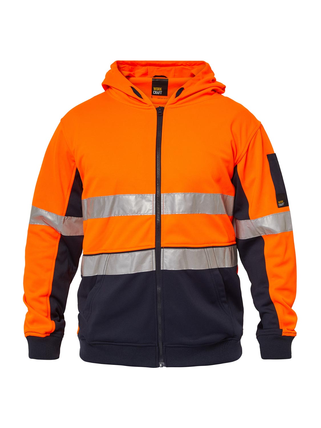 Hi Vis Full Zip Reflective Hoodie