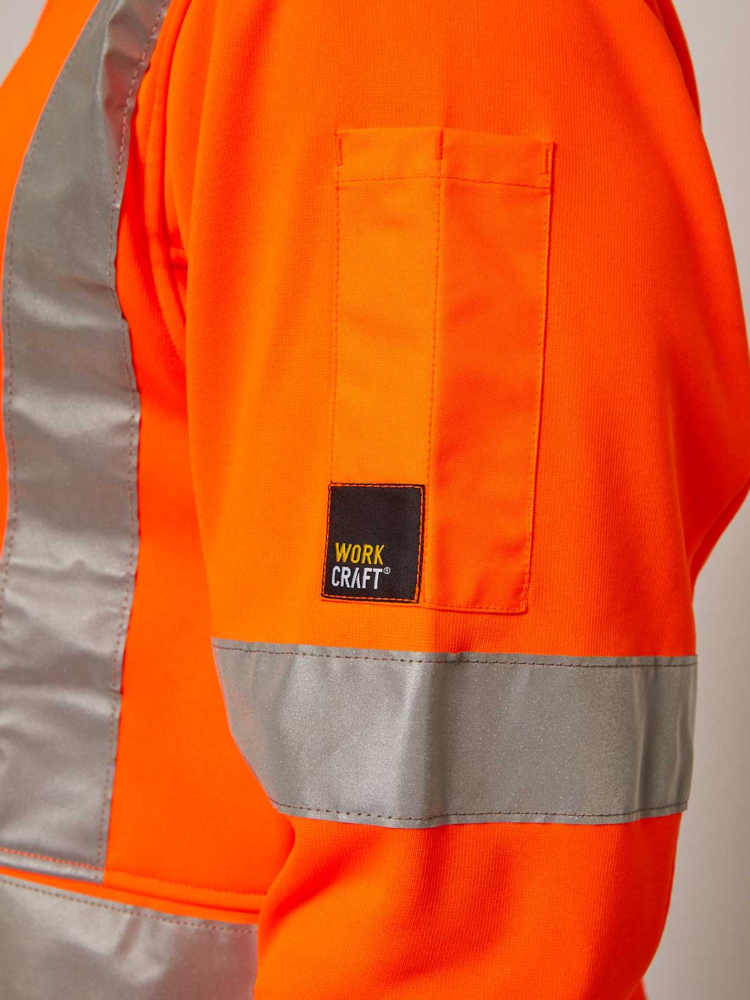 Hi Vis Full Zip Reflective X Pattern Hoodie