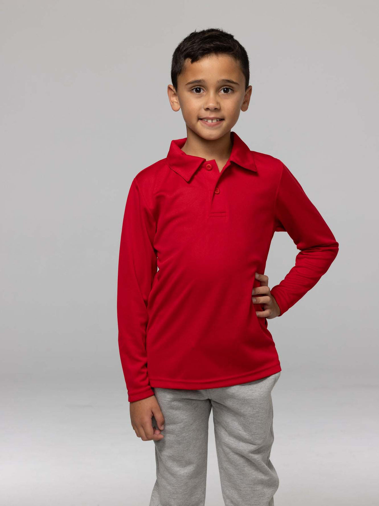 Botany Kids Long Sleeve Polos