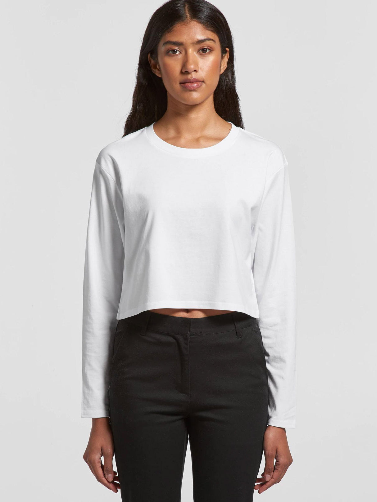 Womens Crop Long Sleeve Tee