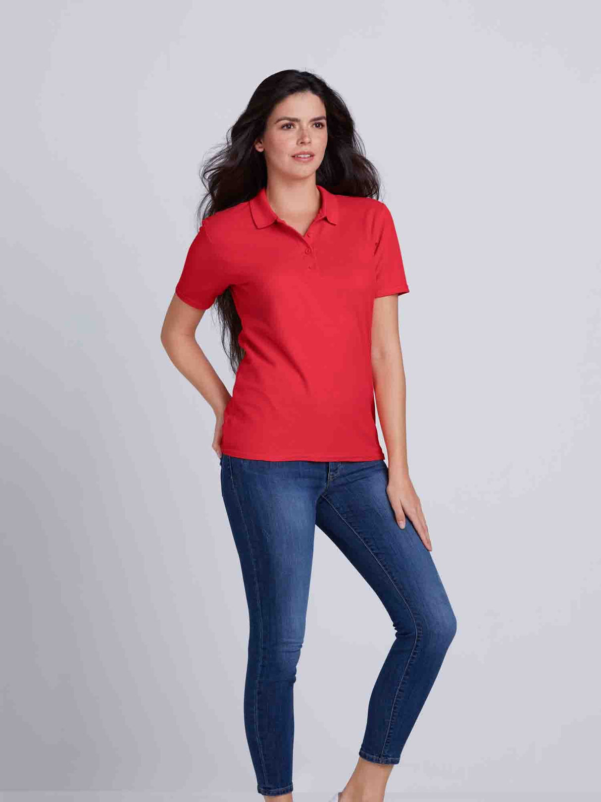 Ladies Softstyle Double Pique Polo