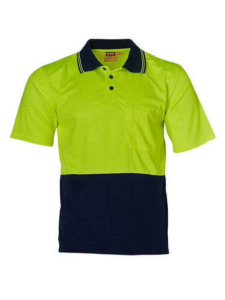 Mens Hi-Vis Short Sleeve Micro-Mesh Safety Polo