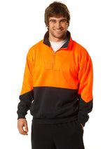 Mens Hi-Vis Long Sleeve Fleece Sweat