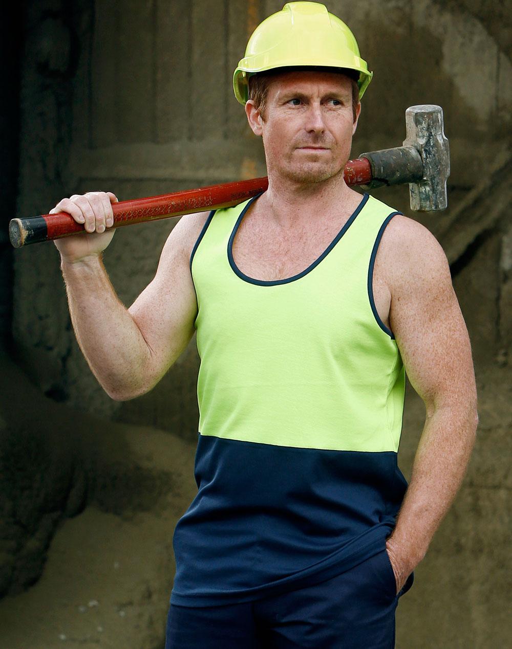 Mens Hi-Vis Safety Singlet