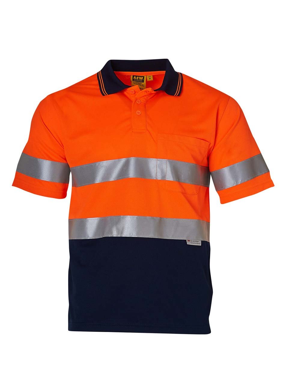 Mens Hi-Vis Short Sleeve Safety Polo