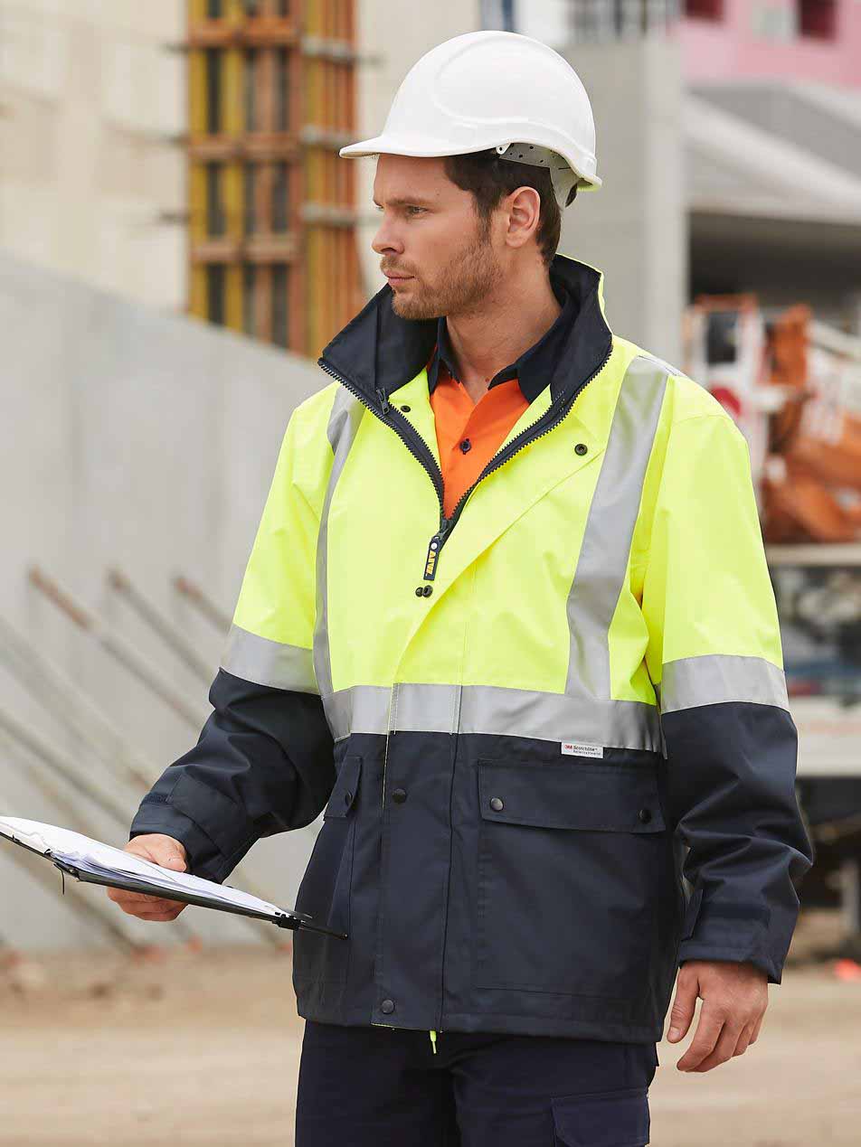 Mens Hi-Vis Jacket With Mesh Lining and Taping