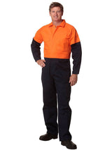 Mens Hi-Vis Two Tone Coverall Stout